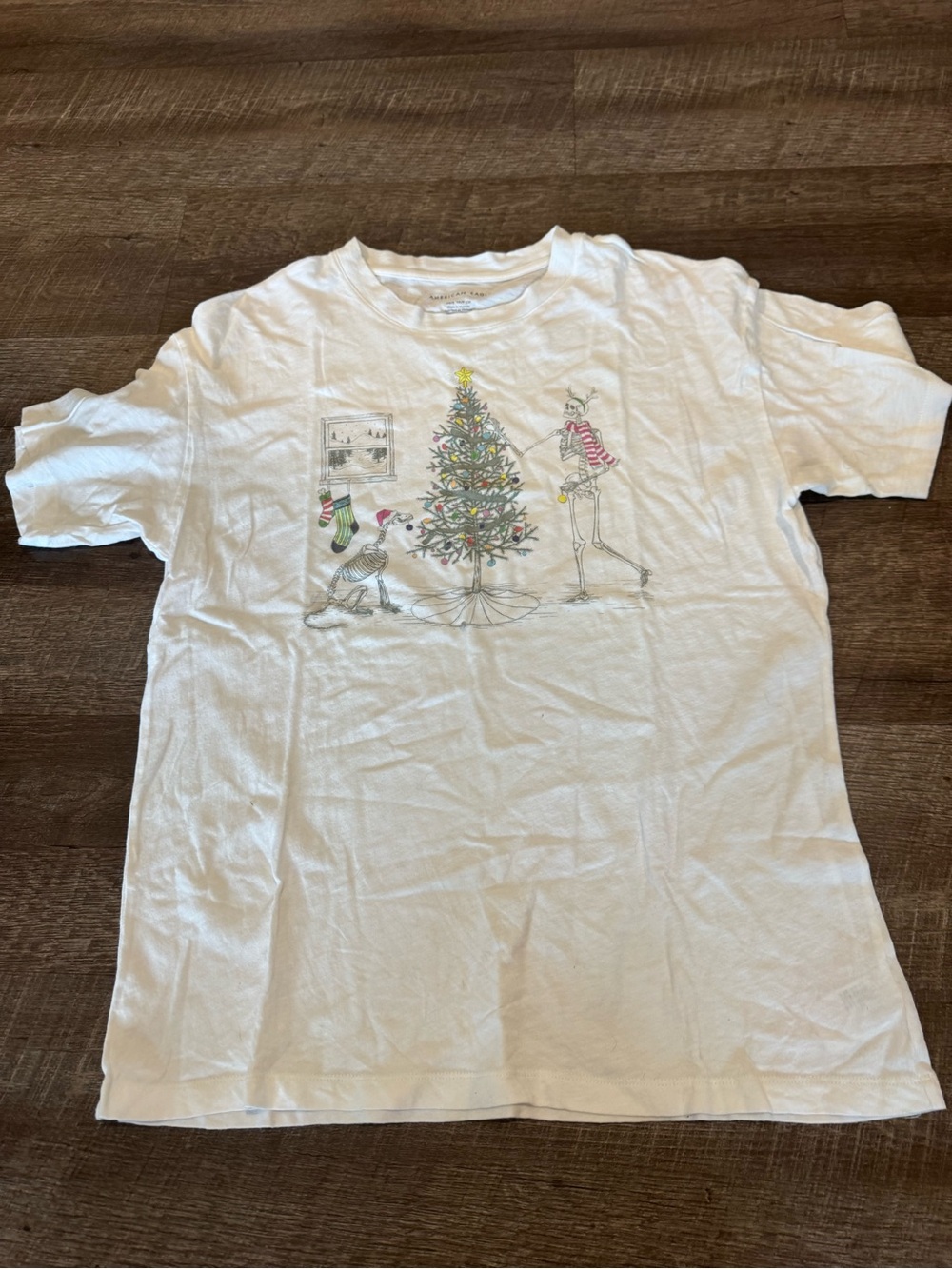 American Eagle Christmas Tree Graphic Tee